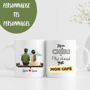 Mug - mon chéri est plus chaud que mon café