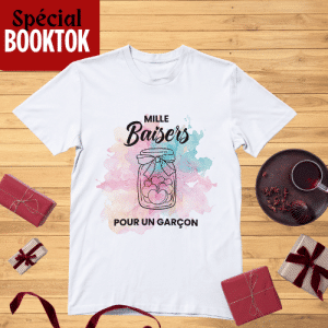 T-shirt Mille baisers pour un garçon - Booktok - Bookinsta