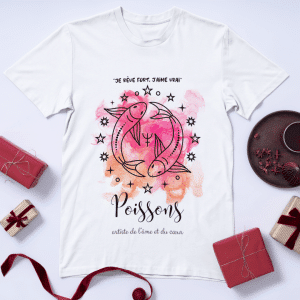 T-shirt astrologique - signe Poissons