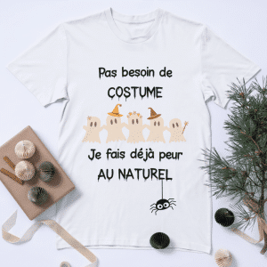 T-shirt Halloween🎃– "Pas besoin de costume"