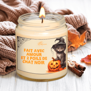Bougie Halloween - fait avec amour