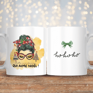 Mug - une femme qui aime noël "ho ho ho"
