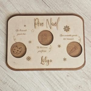 Plateau personnalisé pour le père noël double planche